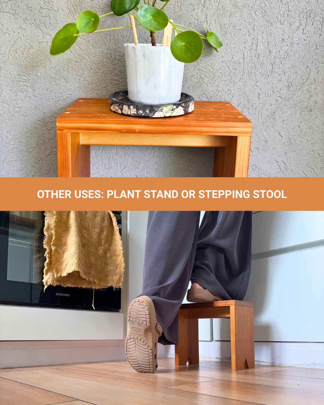 Handmade Wooden Stool | Reclaimed Wood Gardening Stool| for Home & Garden Use