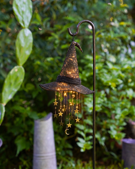Steel Shepherd Hook: 31" Decorative Garden Hanger, Black Coated or Rustic Steel Finish