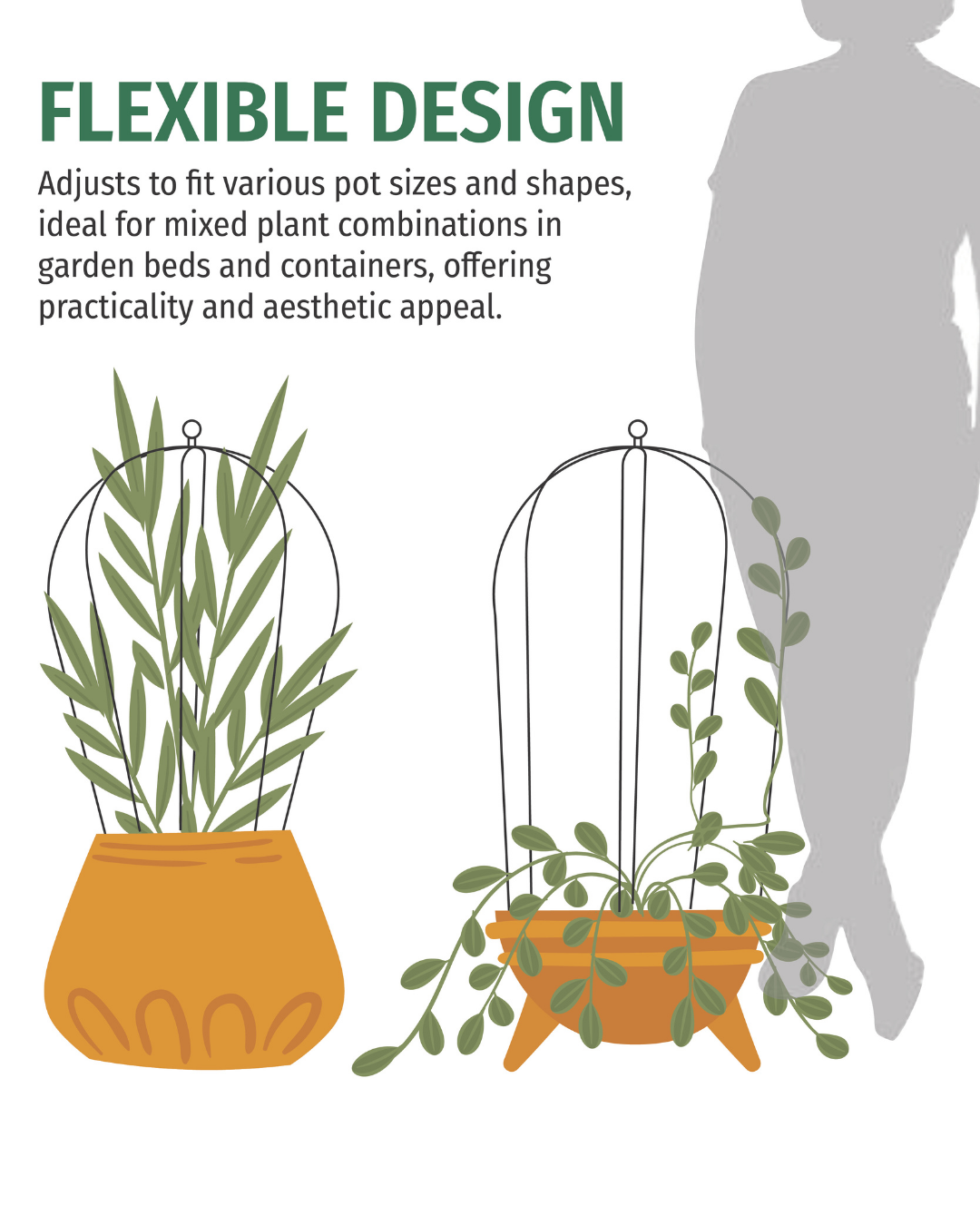 Crown Topiary Cage Trellis – Rustic Metal Plant Support