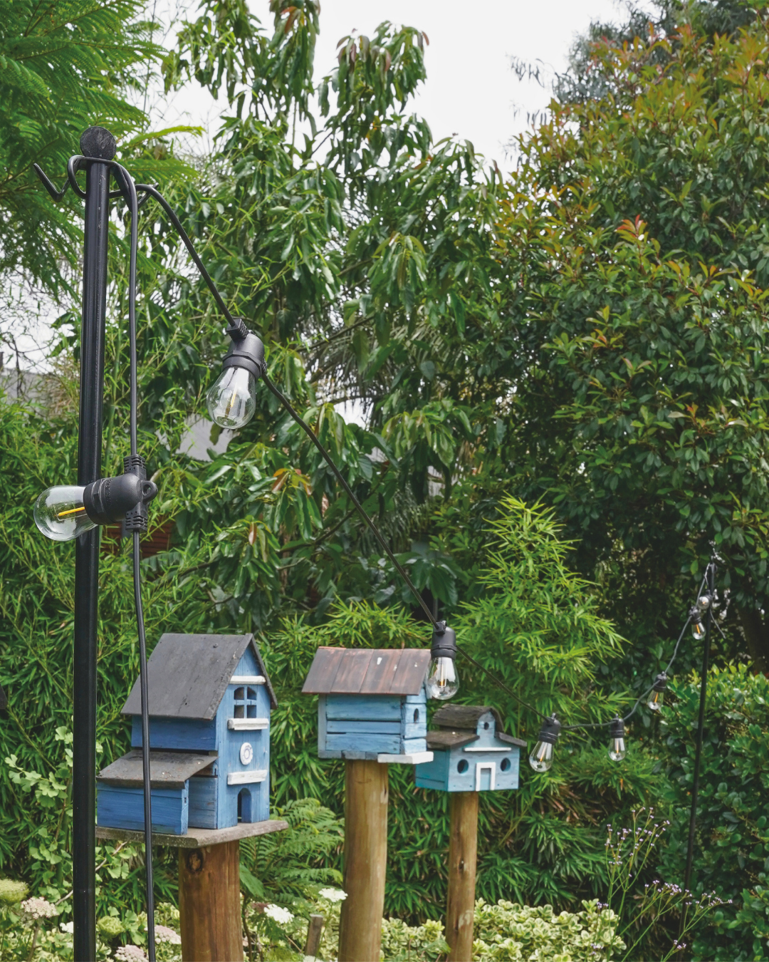 String Light Poles - Black Steel (8.2 ft Tall)