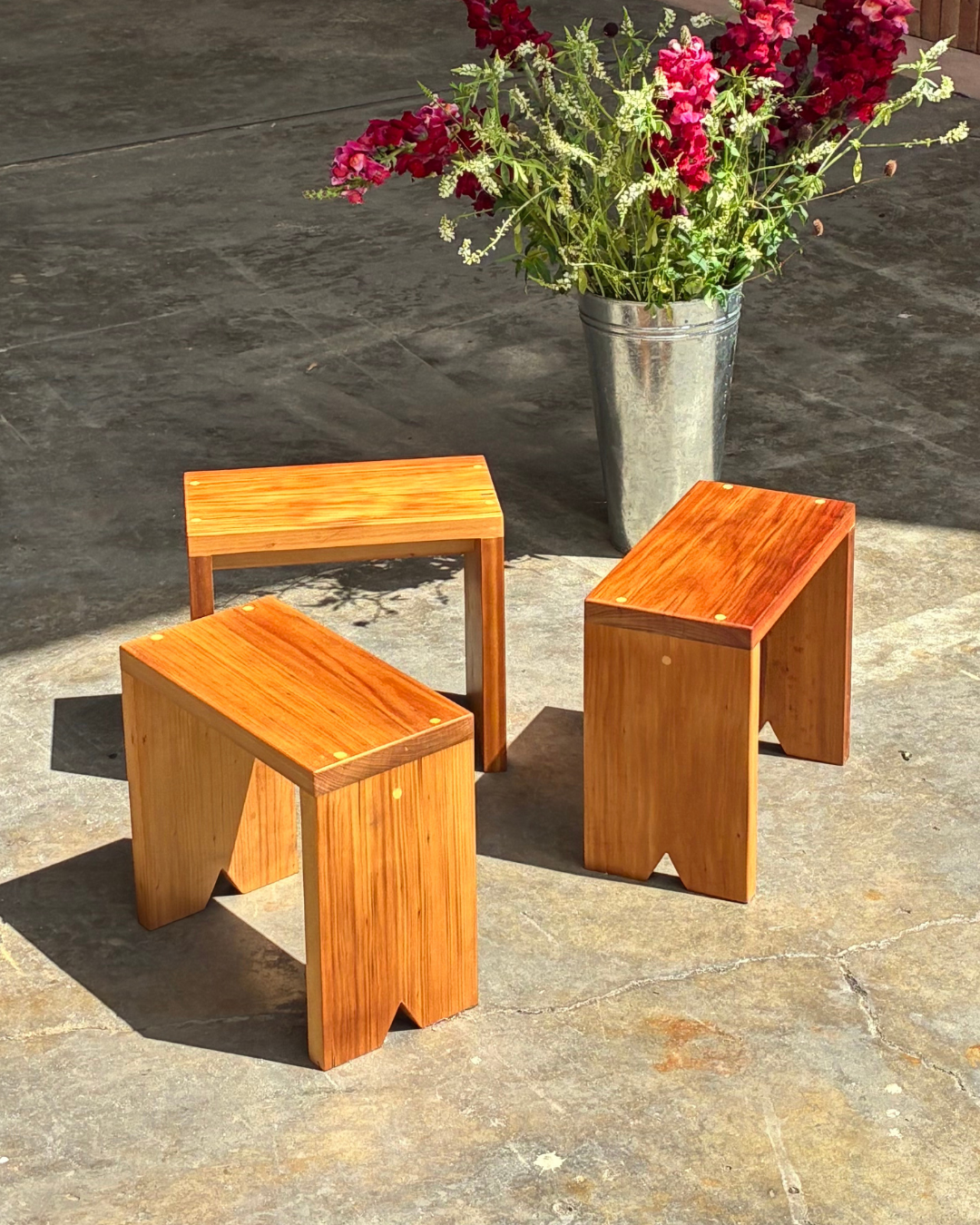 Handmade Wooden Stool | Reclaimed Wood Gardening Stool| for Home & Garden Use