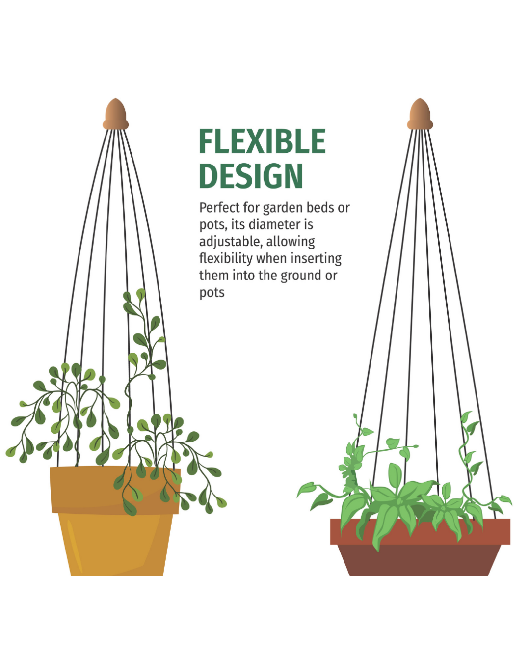 Obelisk Garden Trellis – 42.5” Small | Black or Unpainted Steel Finish