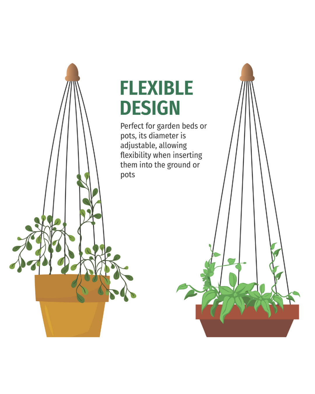 Obelisk Garden Trellis – 42.5” or 71" | Black or Unpainted Steel Finish