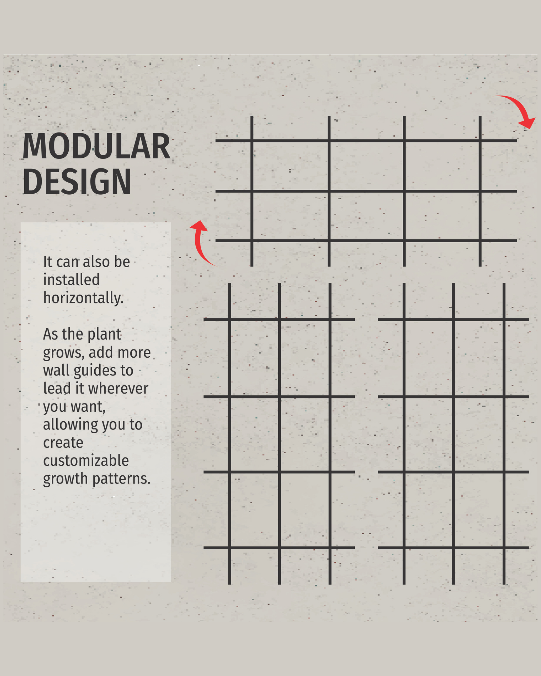 Metal Garden Wall Trellis: Plant Support for Climbing Plants -  Black, White or Rustic Finish
