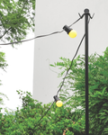 String Light Poles - Black Steel (8.2 ft Tall)