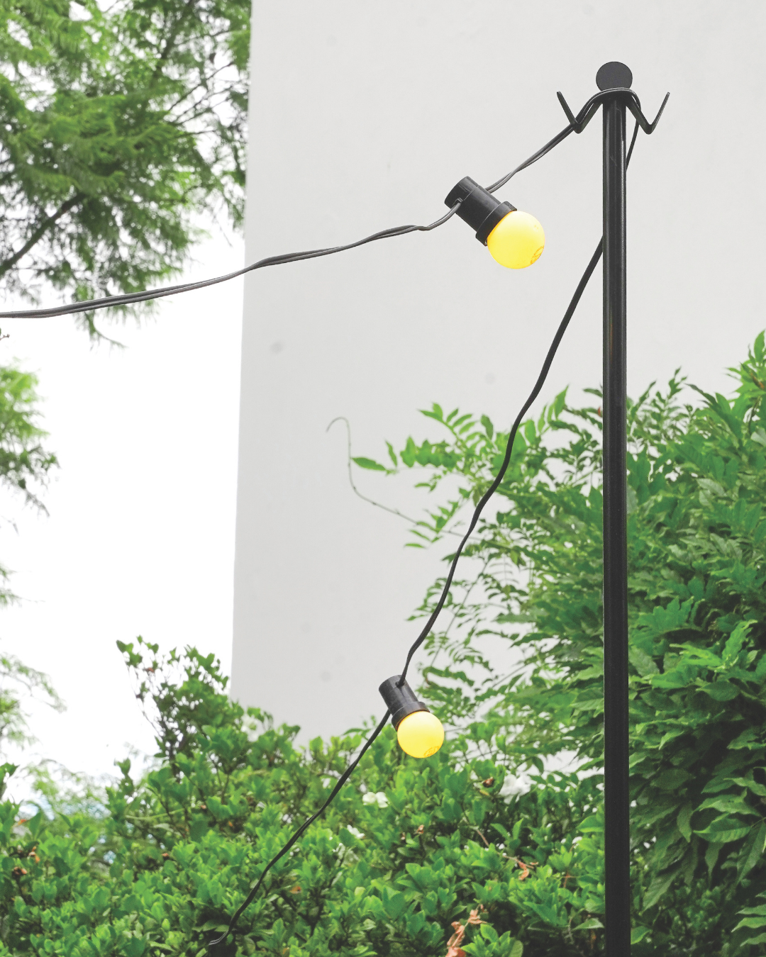 String Light Poles - Black Steel (8.2 ft Tall)