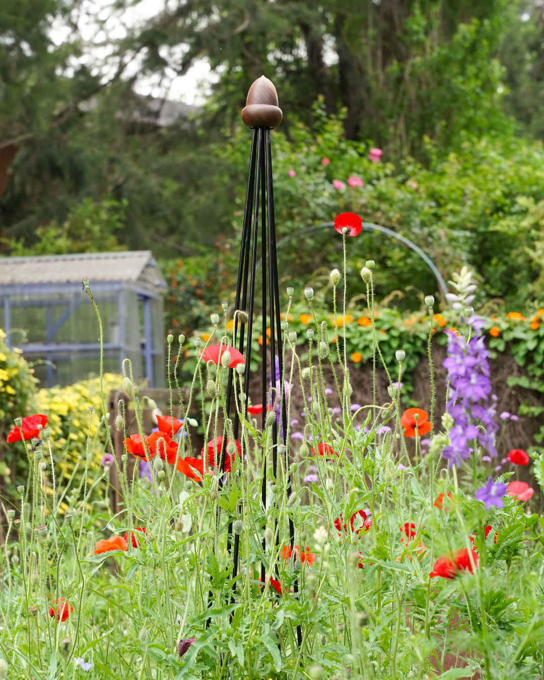 Obelisk Garden Trellis –  71" Large | Black or Unpainted Steel Finish