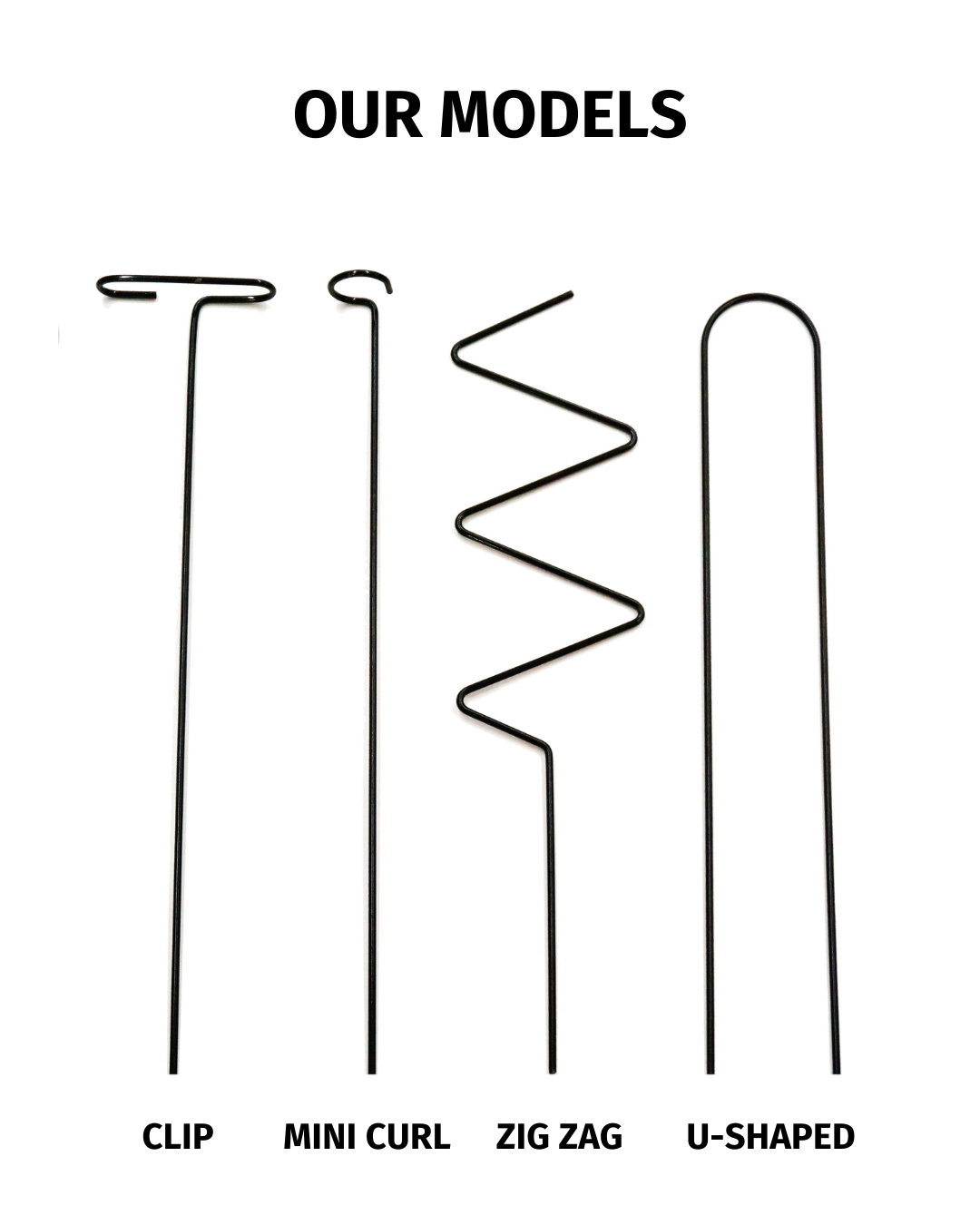 U-Shaped Plant Trellis: 22" Steel Plant Support, Black Coated Finish