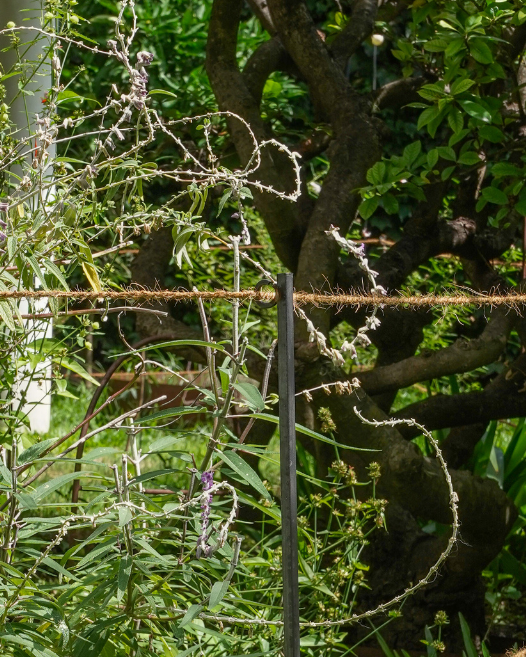 Steel Garden Border Posts: 39" Stakes for Garden Edging & Walkways, Black Coated or Rustic Finish