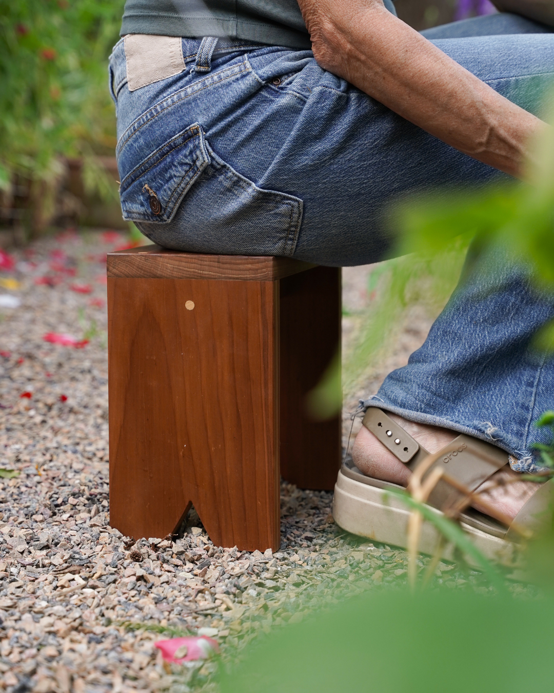 Handmade Wooden Stool | Reclaimed Wood Gardening Stool| for Home & Garden Use
