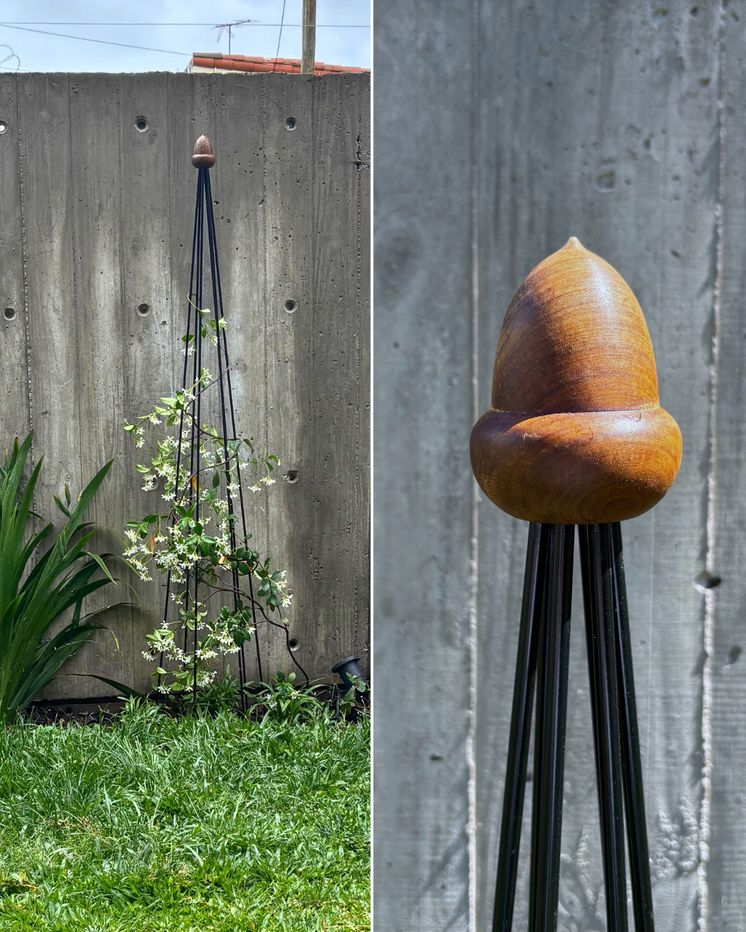 Obelisk Garden Trellis – 42.5” or 71" | Black or Unpainted Steel Finish