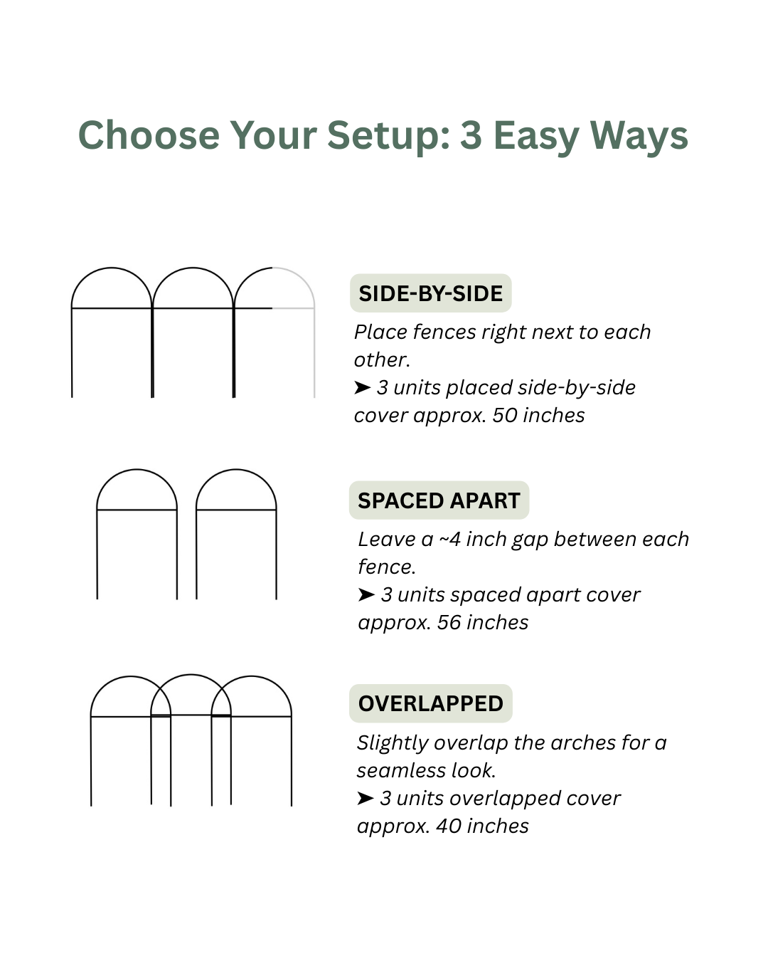 Metal Garden Border Fence: Medium Size, 25.6" Tall, Black Coated or Rustic Steel