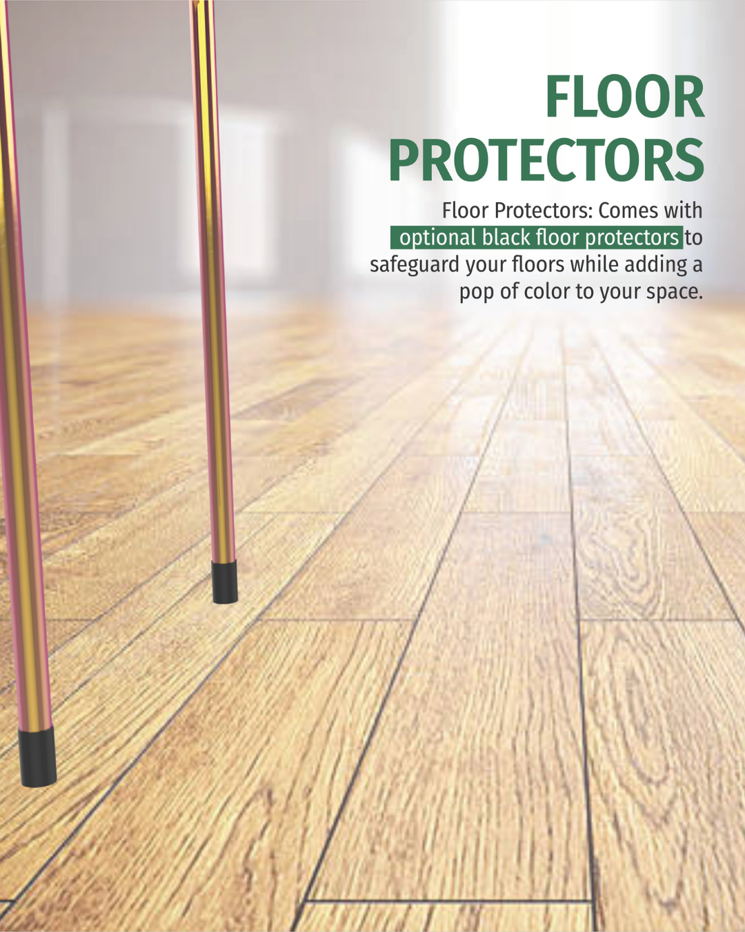 Modern Metal PotStands: Rust-Resistant Yellow Zinc Finish, Set of 3