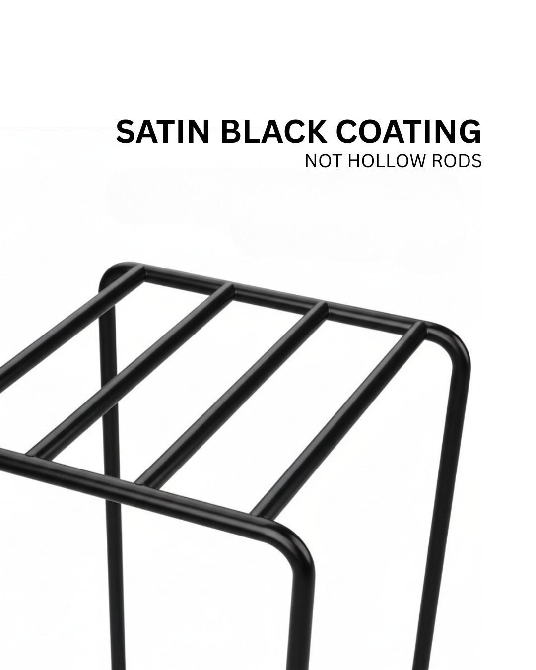 Set of 3 Modern Metal PotStands: Rust-Resistant Satin Black Finish
