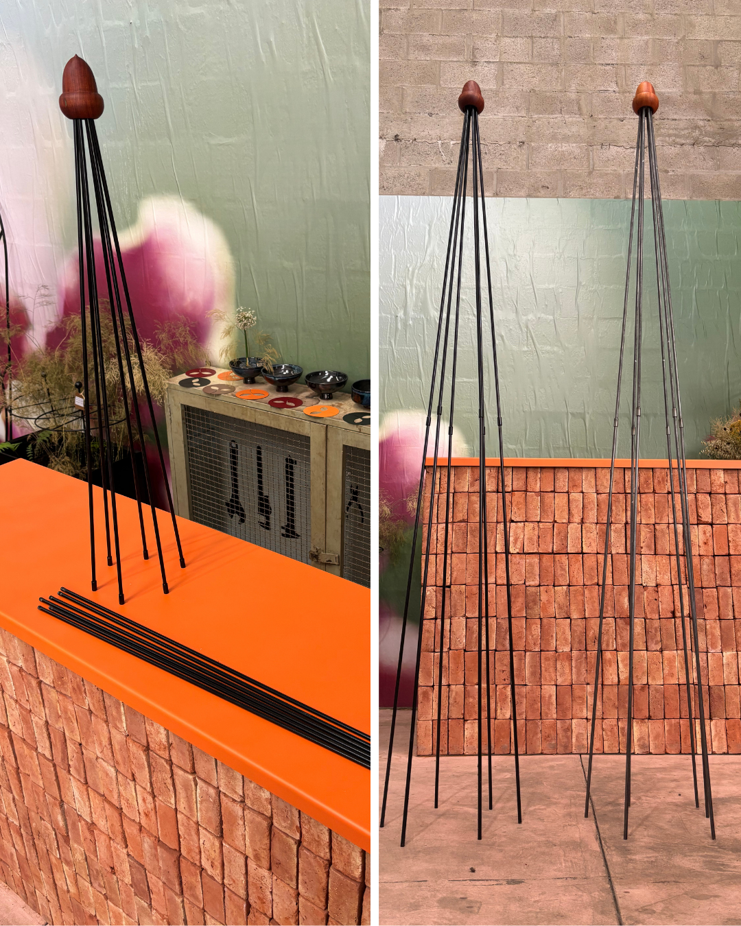 Obelisk Garden Trellis – 42.5” or 71" | Black or Unpainted Steel Finish