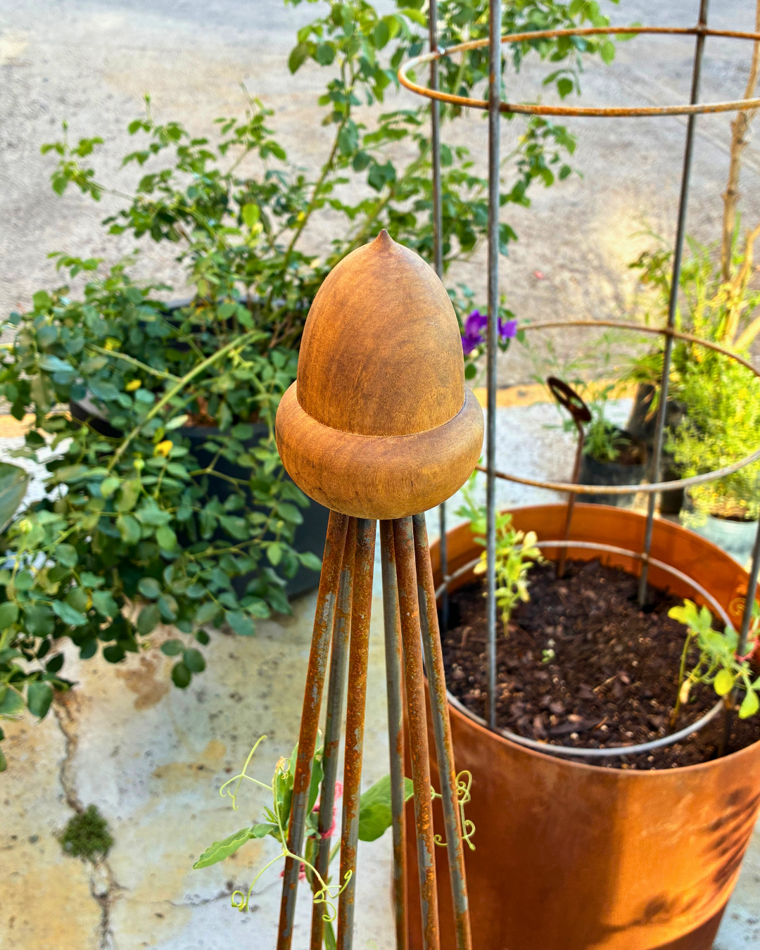 Obelisk Garden Trellis – 42.5” Small | Black or Unpainted Steel Finish