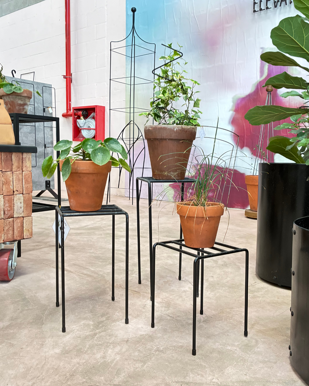 Set of 3 Modern Metal PotStands: Rust-Resistant Satin Black Finish
