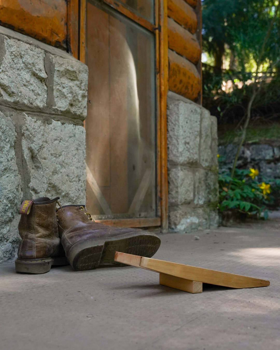 Handmade Reclaimed Pine Boot Jack: Rustic Wooden Boot Remover