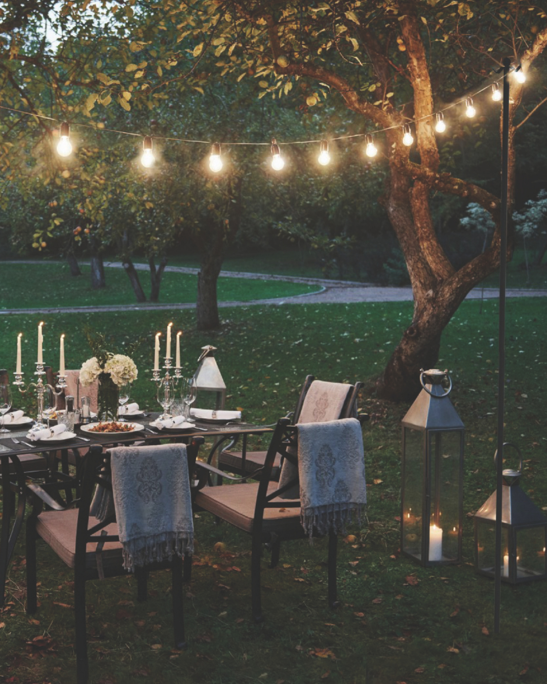 String Light Poles - Black Steel (8.2 ft Tall)