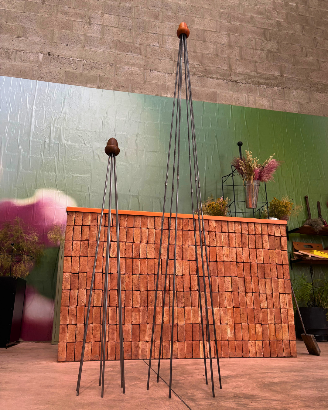 Obelisk Garden Trellis – 42.5” or 71" | Black or Unpainted Steel Finish