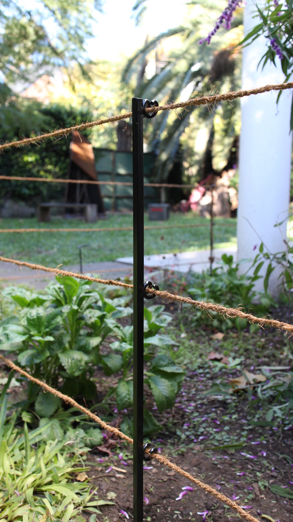 Steel Garden Border Posts: 39" Stakes for Garden Edging & Walkways, Black Coated or Rustic Finish
