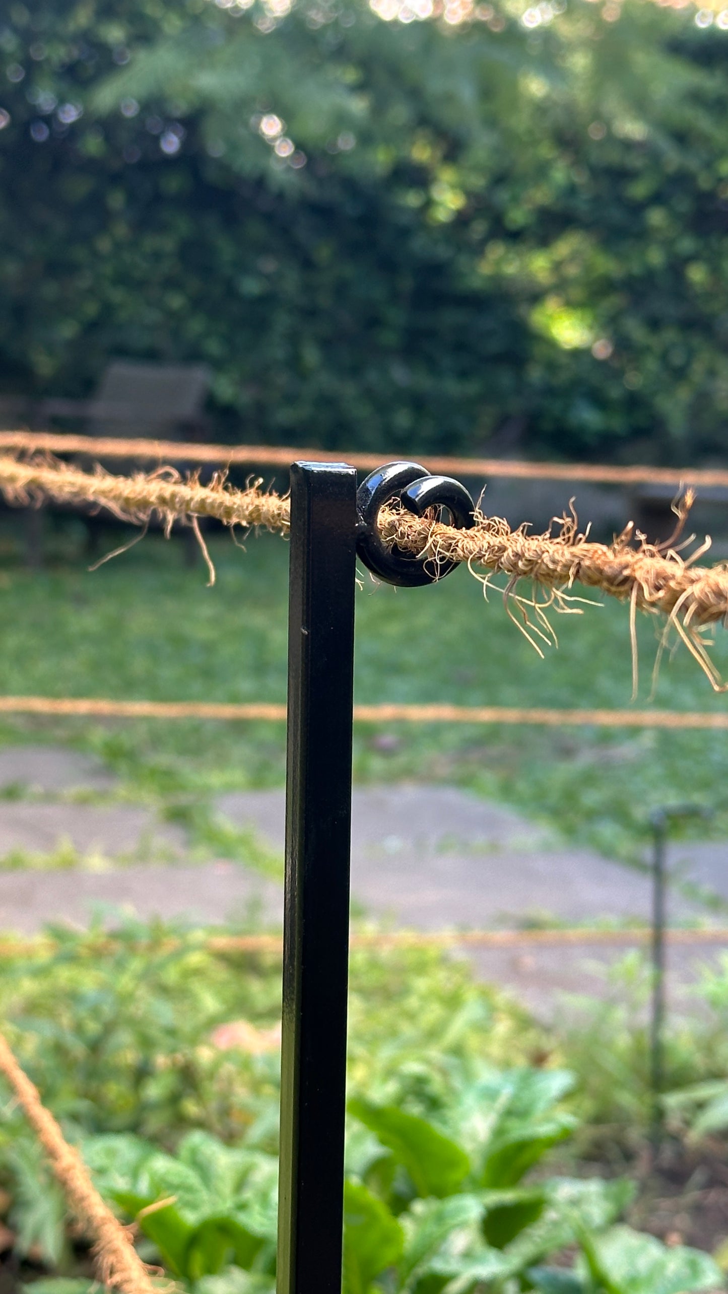 Steel Garden Border Posts: 39" Stakes for Garden Edging & Walkways, Black Coated or Rustic Finish