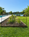 Large Metal Garden Border Fence: 33" Tall, Black Coated or Rustic Finish