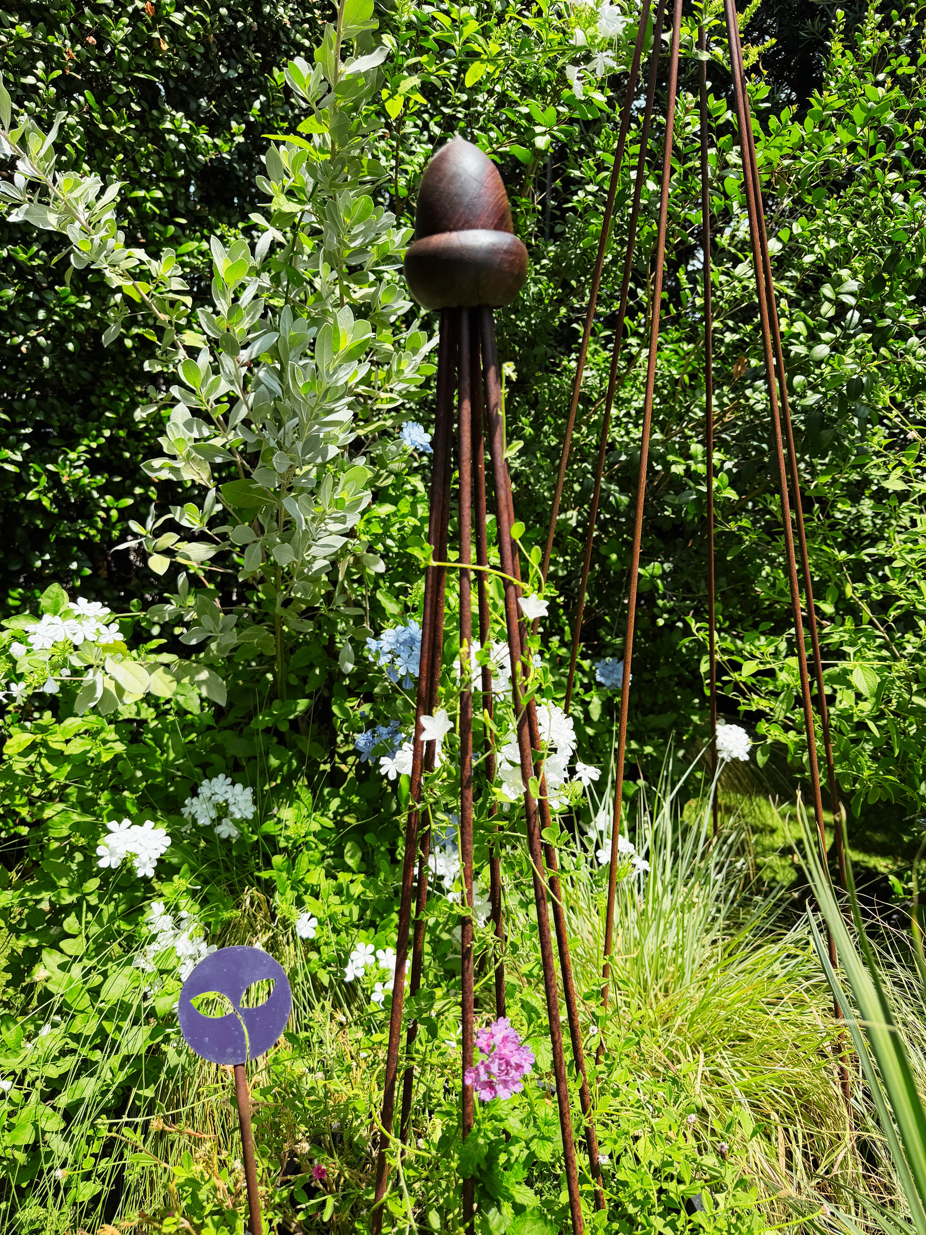 Obelisk Garden Trellis – 42.5” Small | Black or Unpainted Steel Finish